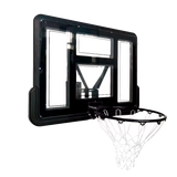 Tabela de basquete de parede quadro transparente de 110x74cm com aro e rede Pista e Campo