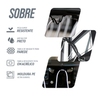 Tabela de basquete de parede quadro transparente de 110x74cm com aro e rede Pista e Campo