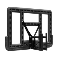 Tabela de basquete de parede quadro transparente de 110x74cm com aro e rede Pista e Campo