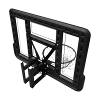 Tabela de basquete de parede quadro transparente de 110x74cm com aro e rede Pista e Campo