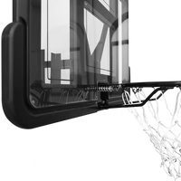 Tabela de basquete de parede quadro transparente de 110x74cm com aro e rede Pista e Campo