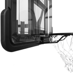 Tabela de basquete de parede quadro transparente de 110x74cm com aro e rede Pista e Campo
