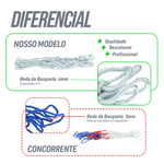 Tabela de basquete de parede quadro transparente de 110x74cm com aro e rede Pista e Campo