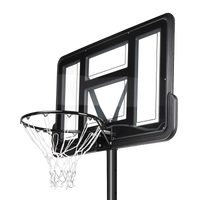 Tabela de basquete adulto móvel com poste, tabela de acrílico e aro Velden