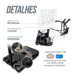 Tabela de basquete adulto móvel com poste, tabela de acrílico e aro modelo premium Pista e Campo