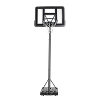 Tabela de basquete adulto móvel com poste, tabela de acrílico e aro modelo premium Pista e Campo