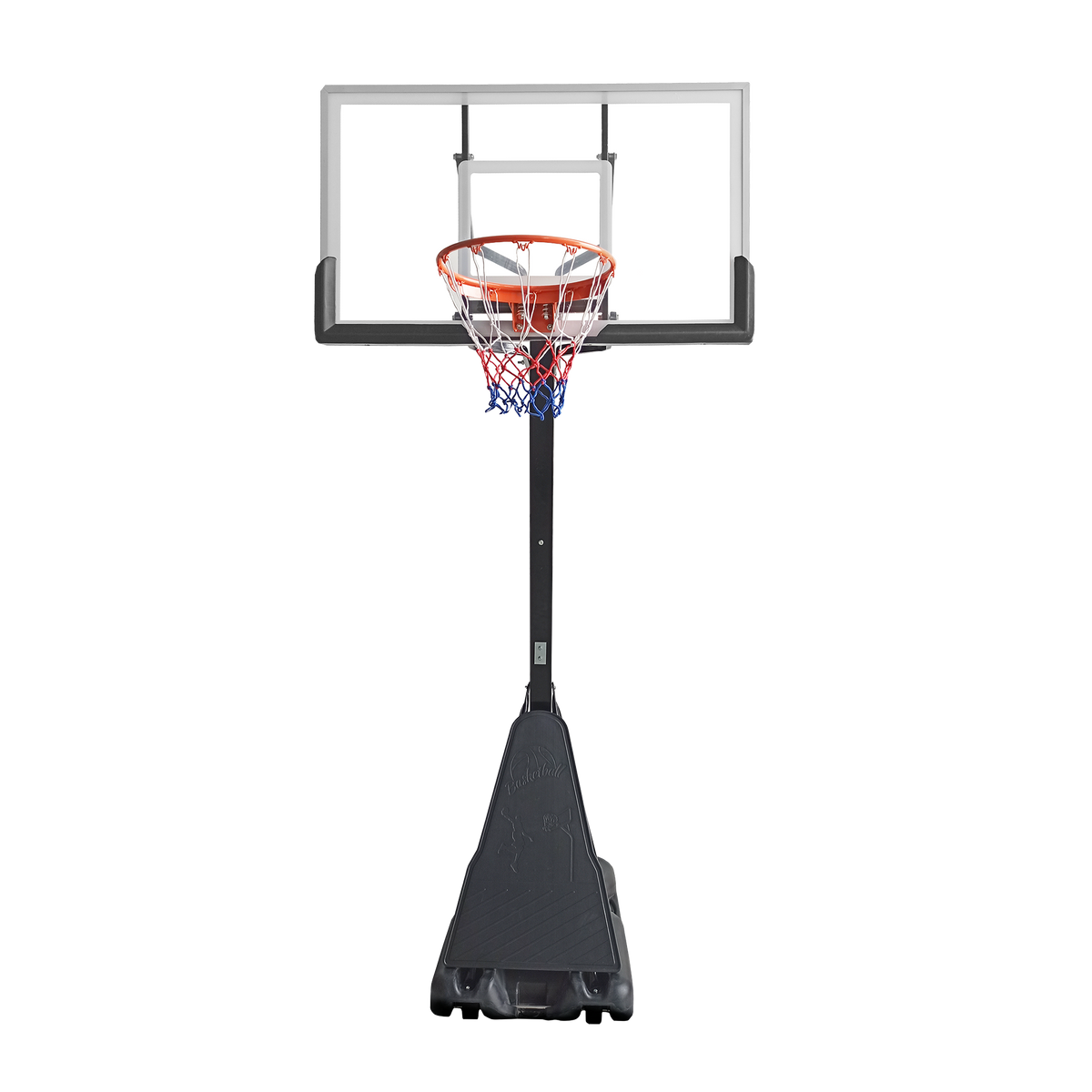 Tabela de basquete adulto móvel com poste, tabela e aro modelo top Velden