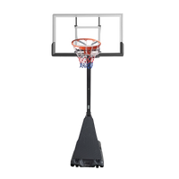 Tabela de basquete adulto móvel com poste, tabela e aro modelo top Velden