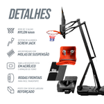 Tabela de basquete adulto móvel com poste, tabela e aro modelo top Velden