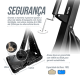 Tabela de basquete adulto móvel com poste, tabela e aro modelo top Velden