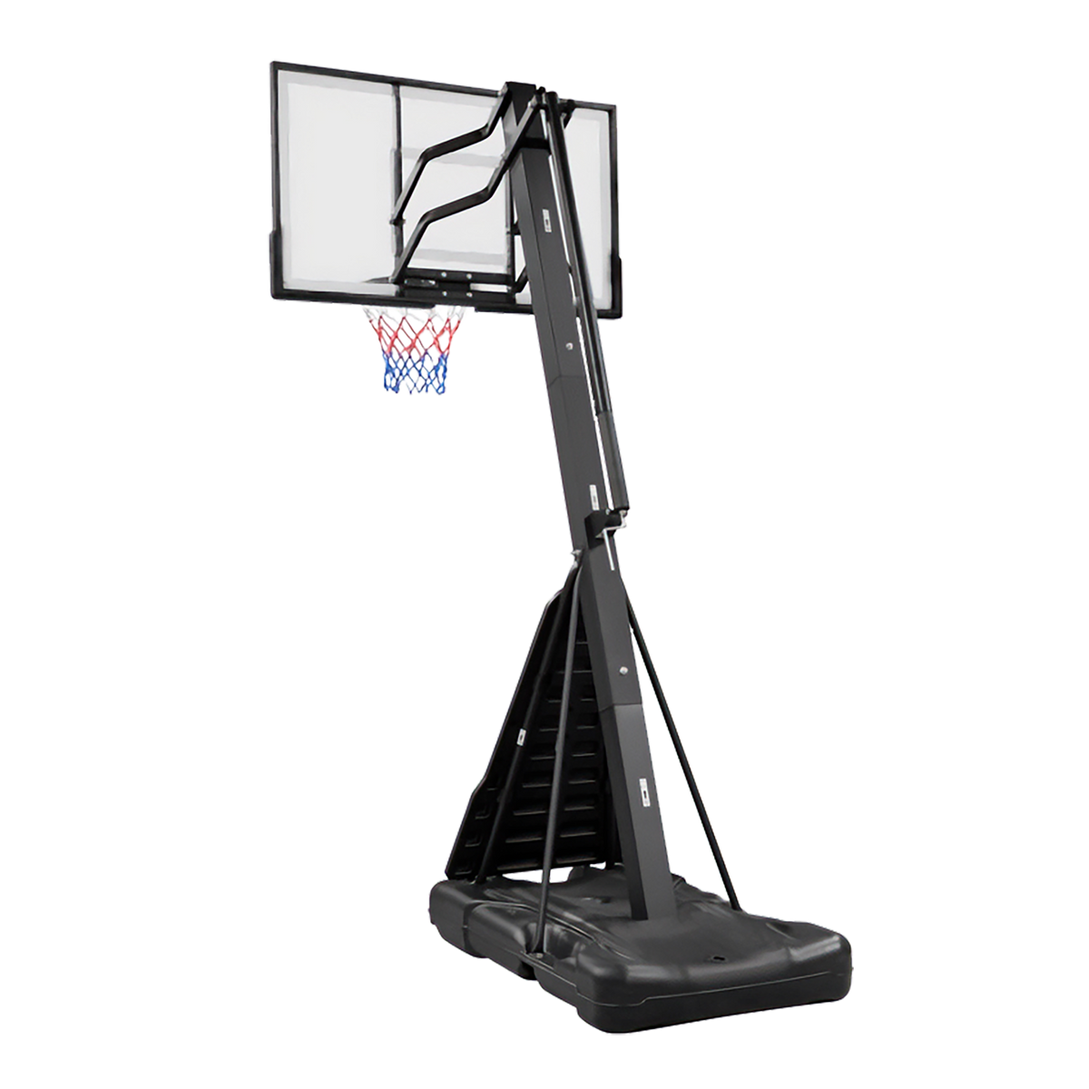 Tabela de basquete adulto móvel com poste, tabela e aro modelo top Velden