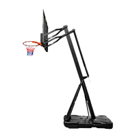 Tabela de basquete adulto móvel com poste, tabela e aro modelo top Velden