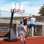 Tabela de basquete adulto móvel com poste, tabela e aro modelo top Velden