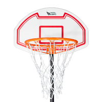 Tabela de basquete infantil juvenil móvel com poste, tabela plástica e aro Velden