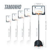 Tabela de basquete infantil juvenil móvel com poste, tabela transparente e aro Velden