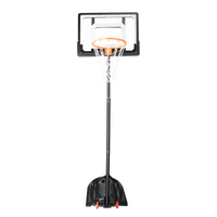 Tabela de basquete infantil juvenil móvel com poste, tabela transparente e aro Velden