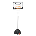 Tabela de basquete infantil juvenil móvel com poste, tabela transparente e aro Velden