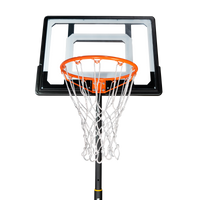 Tabela de basquete infantil juvenil móvel com poste, tabela transparente e aro Velden