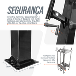 Poste fixo com tabela transparente, aro e rede de basquete oficial adulto premium Velden