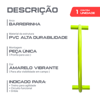 Barreirinha para Treinamento de Agilidade e drible Velden - Amarelo