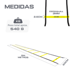 Escada de agilidade com degraus ajustáveis de plástico 5m de comprimento Velden