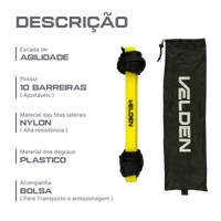 Escada de agilidade com degraus ajustáveis de plástico 5m de comprimento Velden