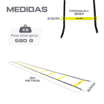 Escada de agilidade com degraus ajustáveis de plástico 6m de comprimento Velden