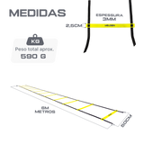 Escada de agilidade com degraus ajustáveis de plástico 6m de comprimento Velden