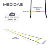 Escada de agilidade com degraus ajustáveis de plástico 8m de comprimento Velden