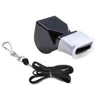 Apito de Plástico tipo Fox com Cordão Velden - Preto