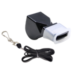 Apito de Plástico tipo Fox com Cordão Velden - Preto