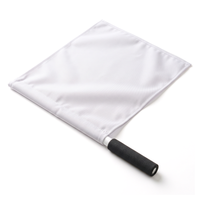 Bandeira de Árbitro Velden 38x41cm Cabo de PVC 50cm com Empunhadura