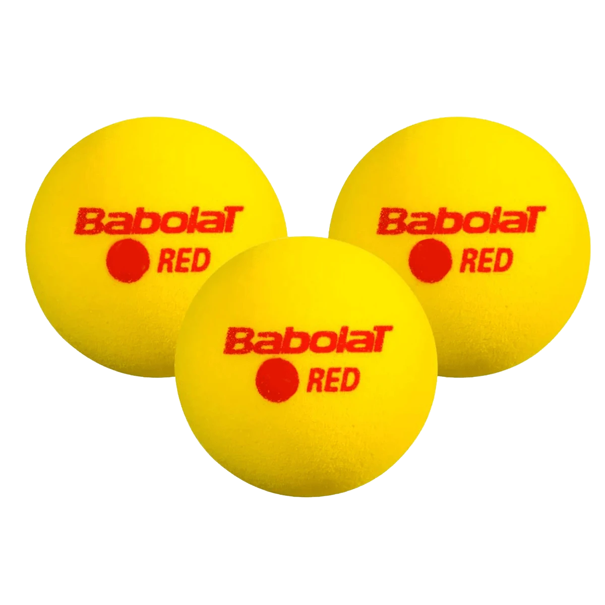 Bolinha bola de tênis de campo de espuma iniciantes Babolat Red Foam - pacote com 3 und