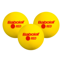 Bolinha bola de tênis de campo de espuma iniciantes Babolat Red Foam - pacote com 3 und