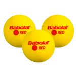Bolinha bola de tênis de campo de espuma iniciantes Babolat Red Foam - pacote com 3 und