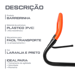 Barreirinha dobrável e ajustável 20-30cm Laranja e Preto