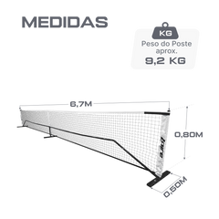 Kit completo de pickleball com rede portátil, 4 raquetes e 12 bolas Loire