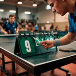 Placar de mesa estrutura metálica para pontuação e sets Pista e Campo