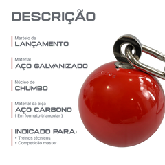 Martelete de Lançamento 20 LBS Pista e Campo (VTW-20)
