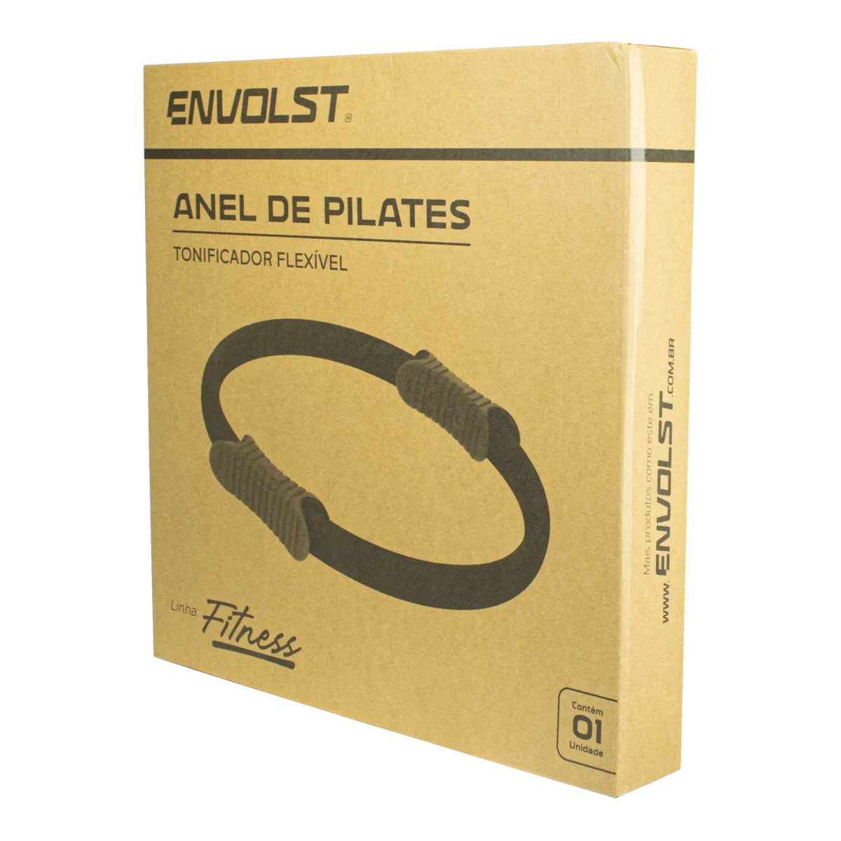 Anel de Pilates Tonificador Flexível Envolst - Verde e Cinza