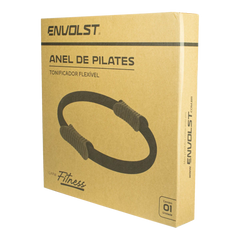 Anel de Pilates Tonificador Flexível Envolst - Verde e Cinza