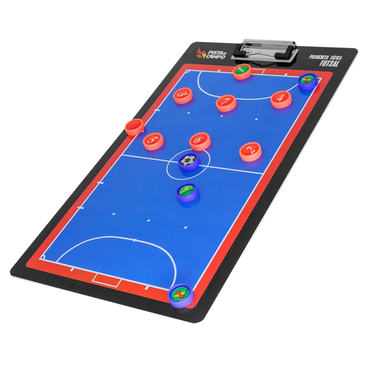 Prancheta tática magnética dupla face com caneta para treinamento de Futsal Pista e Campo