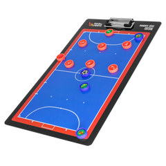 Prancheta tática magnética dupla face com caneta para treinamento de Futsal Pista e Campo