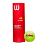 Bolinha/bola de tênis de campo estágio 3 (vermelha 75%) iniciantes Wilson US Open - tubo com 3 und