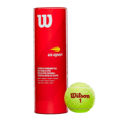 Bolinha/bola de tênis de campo estágio 3 (vermelha 75%) iniciantes Wilson US Open - tubo com 3 und