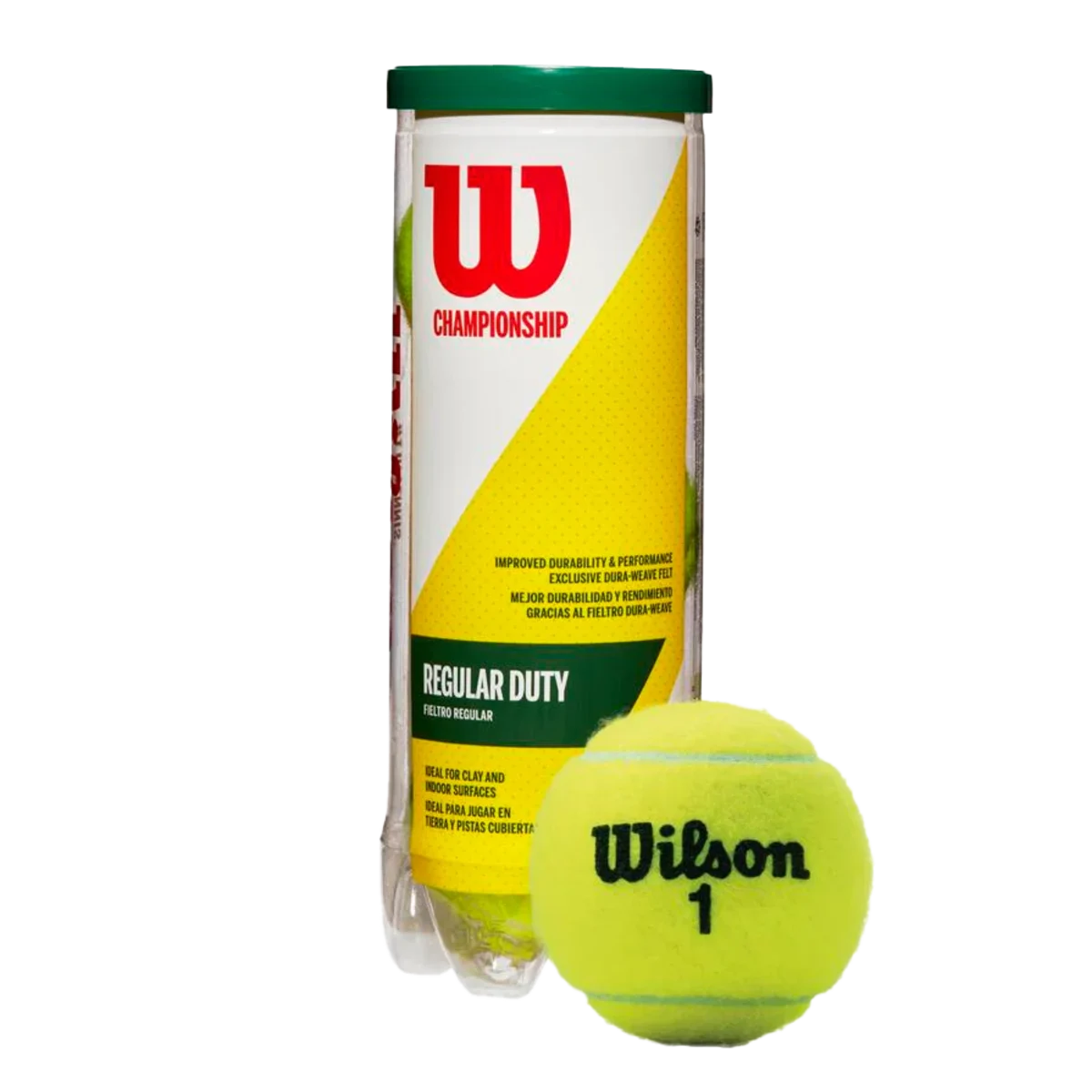 Bolinha/bola de tênis de campo Championship Regular Duty Wilson - tubo com 3 und
