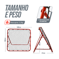 Quadro elástico de aço para retorno de bolas 1x1m Velden