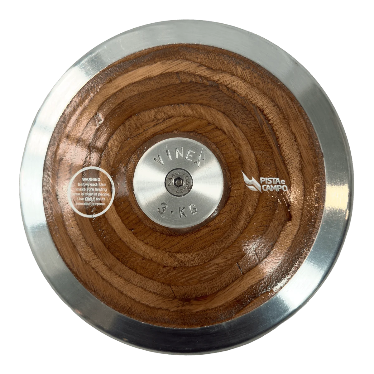 Disco de aço e madeira 3kg Pista e Campo
