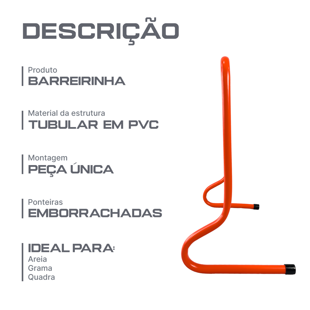Barreirinha de agilidade em plástico ABS 50cm de altura Velden
