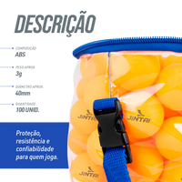 Bolinha de tênis de mesa treinamento Pista e Campo - saco com 100 und - branca